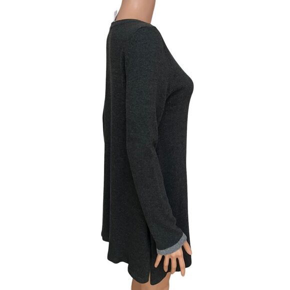 Soft Surroundings Grey knit cotton blend tunic size S. - Picture 3 of 6